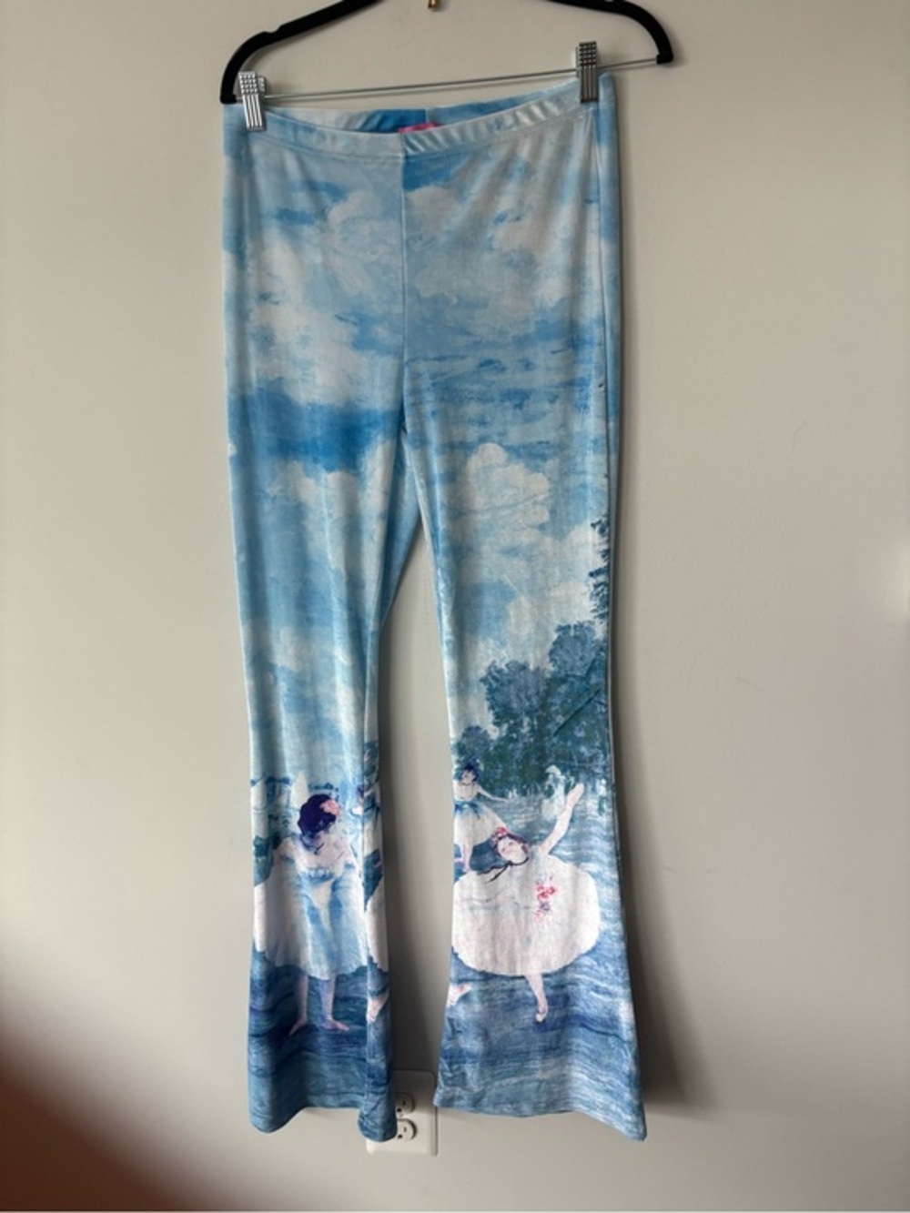 DOLLS Kill sugarthrillz Ballet Scene Wide Leg Velvet Flare Pants Large
